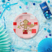 Papieren borden Valentijnsdag, aap Papieren Bordje (Feest)