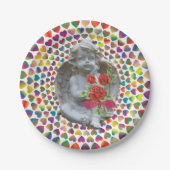 Papieren borden Valentijnsdag, Angel Papieren Bordje (Voorkant)