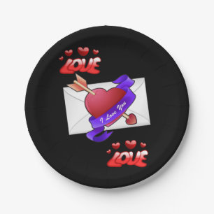 Papieren borden Valentijnsdag Bordje