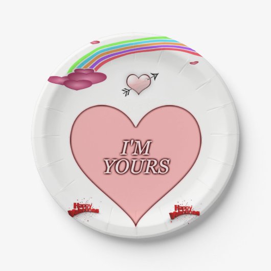 Papieren borden Valentijnsdag Bordje (Voorkant)