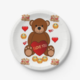 Papieren borden Valentijnsdag Bordje