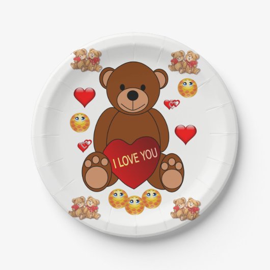 Papieren borden Valentijnsdag Bordje (Voorkant)