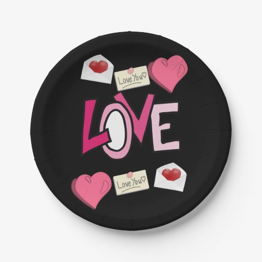 Papieren borden Valentijnsdag Bordje (Voorkant)