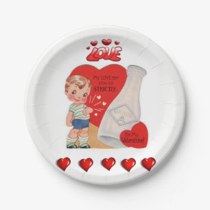 Papieren borden Valentijnsdag Bordje