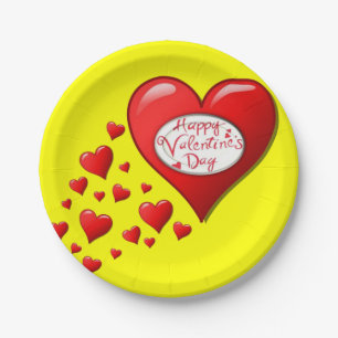 Papieren borden Valentijnsdag Bordje