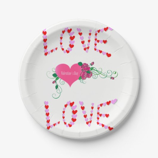 Papieren borden Valentijnsdag Bordje (Voorkant)