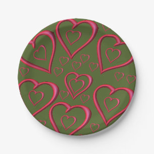 Papieren borden Valentijnsdag Bordje