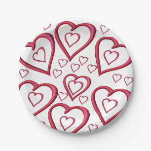 Papieren borden Valentijnsdag Bordje