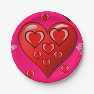 Papieren borden Valentijnsdag Bordje