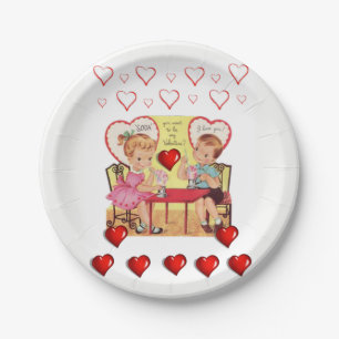 Papieren borden Valentijnsdag Bordje
