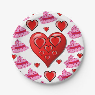 Papieren borden Valentijnsdag Bordje