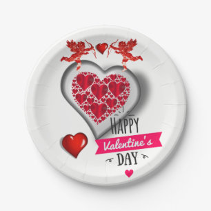 Papieren borden Valentijnsdag Bordje