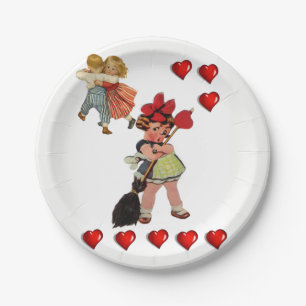Papieren borden Valentijnsdag Bordje