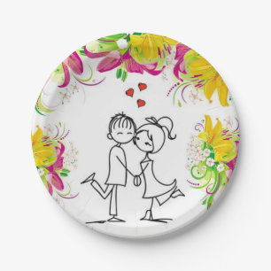 Papieren borden Valentijnsdag Bordje