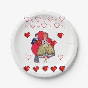 Papieren borden Valentijnsdag Bordje