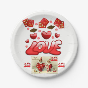 Papieren borden Valentijnsdag Bordje