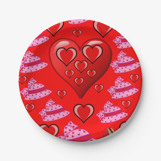 Papieren borden Valentijnsdag Bordje (Voorkant)