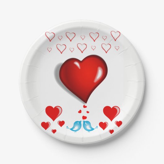 Papieren borden Valentijnsdag Bordje (Voorkant)