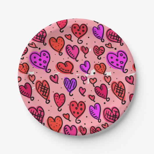Papieren borden Valentijnsdag Bordje (Voorkant)