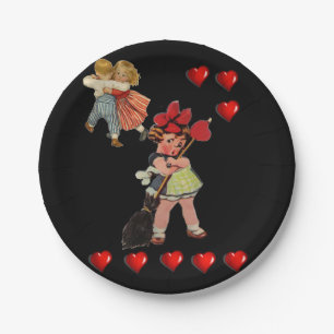 Papieren borden Valentijnsdag Bordje