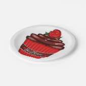 Papieren borden Valentijnsdag Cupcake Papieren Bordje (Gekanteld)