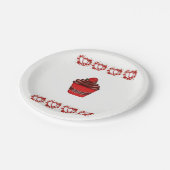 Papieren borden Valentijnsdag Cupcake Papieren Bordje (Gekanteld)