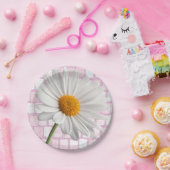 Papieren borden Valentijnsdag, Daisy Papieren Bordje (Feest)