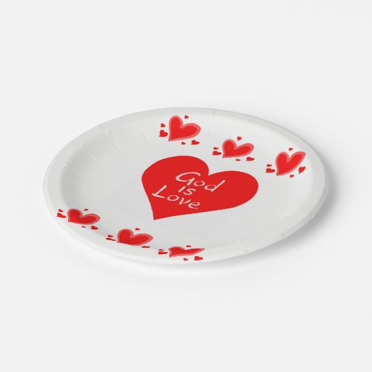 Papieren borden Valentijnsdag GOD IS LOVE Papieren Bordje (Gekanteld)