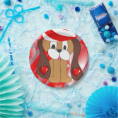 Papieren borden Valentijnsdag, hond Bordje (Feest)