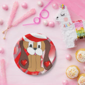 Papieren borden Valentijnsdag, hond Bordje (Feest)