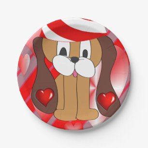 Papieren borden Valentijnsdag, hond Papieren Bordje