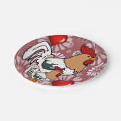 Papieren borden Valentijnsdag, kip Bordje (Gekanteld)