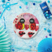 Papieren borden Valentijnsdag, Ladybug Bordje (Feest)