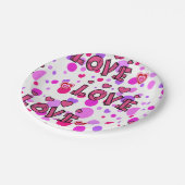 Papieren borden Valentijnsdag, Liefde Papieren Bordje (Gekanteld)