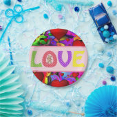 Papieren borden Valentijnsdag, Liefde Papieren Bordje (Feest)