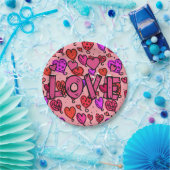 Papieren borden Valentijnsdag, Liefde Papieren Bordje (Feest)