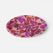 Papieren borden Valentijnsdag, Liefde Papieren Bordje (Gekanteld)