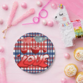 Papieren borden Valentijnsdag, Liefde Papieren Bordje (Feest)