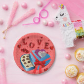 Papieren borden Valentijnsdag, Liefde Papieren Bordje (Feest)