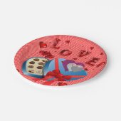 Papieren borden Valentijnsdag, Liefde Papieren Bordje (Gekanteld)