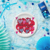 Papieren borden Valentijnsdag Papieren Bordje (Feest)