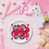 Papieren borden Valentijnsdag Papieren Bordje (Feest)