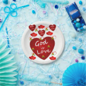 Papieren borden Valentijnsdag Papieren Bordje (Feest)