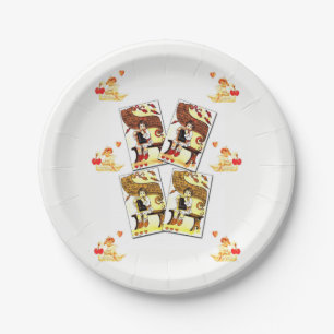 Papieren borden Valentijnsdag Papieren Bordje