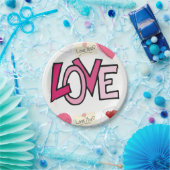 Papieren borden Valentijnsdag Papieren Bordje (Feest)