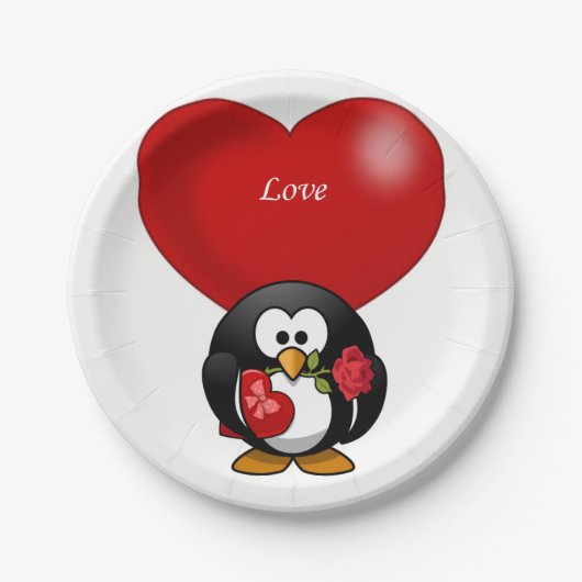 Papieren borden Valentijnsdag Papieren Bordje (Voorkant)