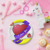 Papieren borden Valentijnsdag Papieren Bordje (Feest)