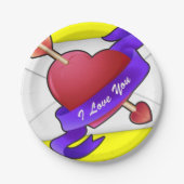 Papieren borden Valentijnsdag Papieren Bordje (Voorkant)