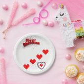 Papieren borden Valentijnsdag Papieren Bordje (Feest)