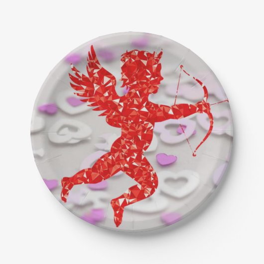 Papieren borden Valentijnsdag Papieren Bordje (Voorkant)
